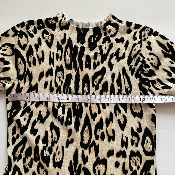 KC Parker Girls 10/12 Tunic Dress Sweater Animal Print Rhinestone Beaded Dress - Picture 12 of 13